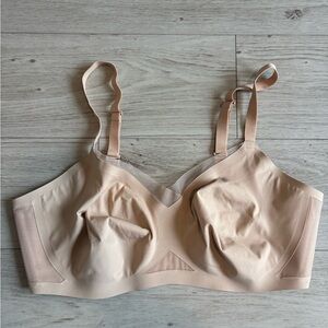Honeylove Bra Crossover Large Beige Tan Neutral Unlined Adjustable Supportive